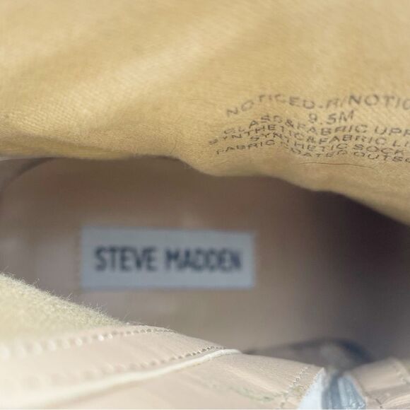 Steve Madden Noticed Rhinestone Boots Pointed Toe Block Heel Bling Boot Size 9.5 - Picture 13 of 16